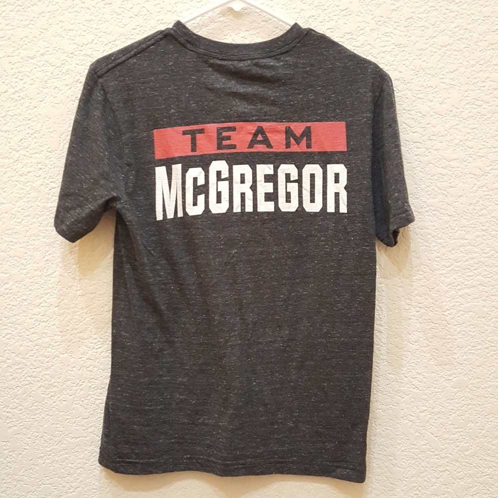 Small UFC Team McGregor Men's T Shirt. Dark Gray